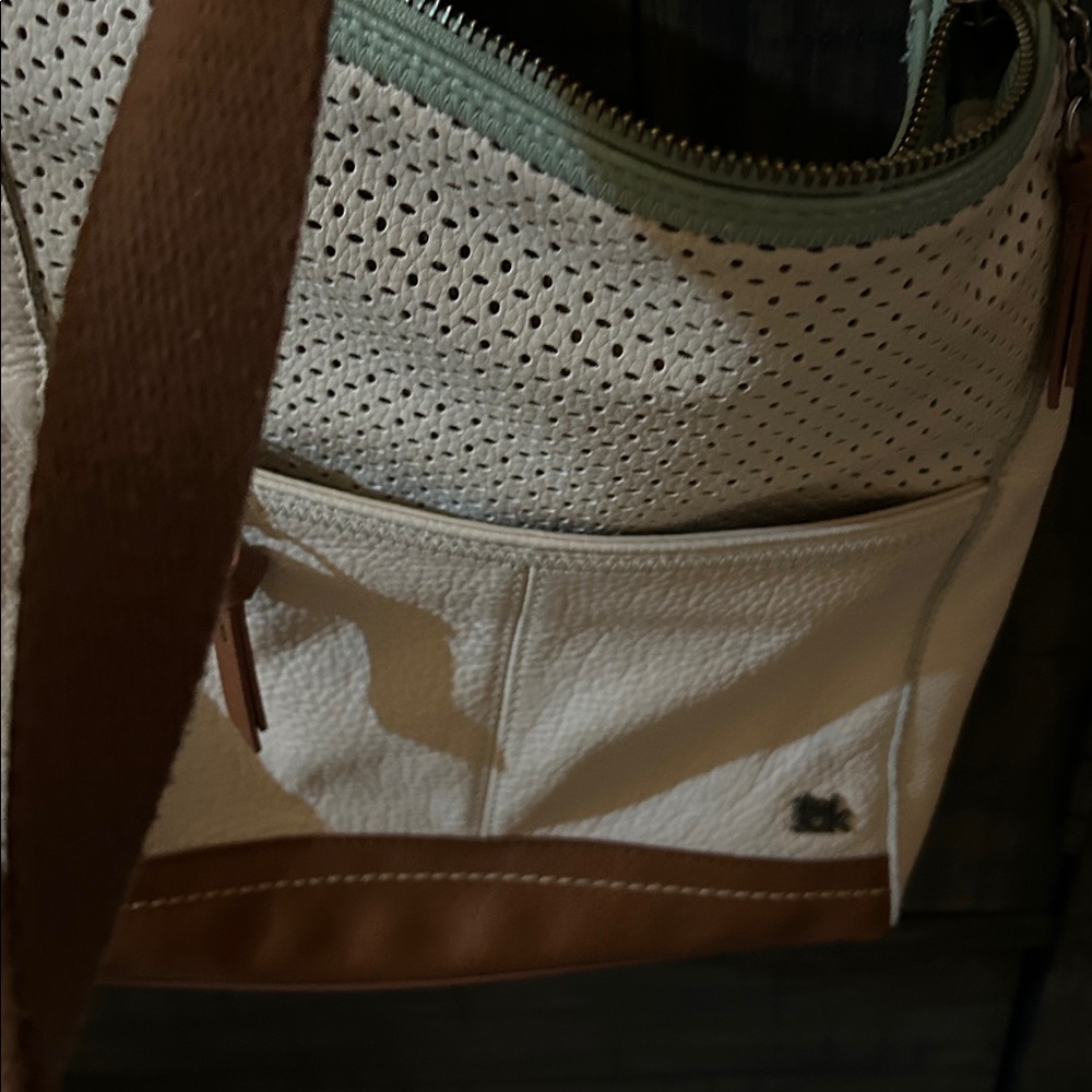 The Sak Cream and Brown Crossbody Bag - Picture 4 of 8